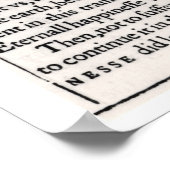 Dedicationsseite in 'Die heilige Bibel' Poster (Ecke)