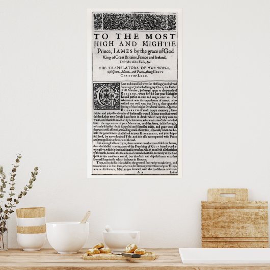 Dedicationsseite in 'Die heilige Bibel' Poster (Küche)