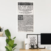 Dedicationsseite in 'Die heilige Bibel' Poster (Heimbüro)