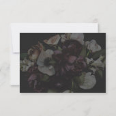 Dedizierte Dark Floral Save the Date Card (Rückseite)