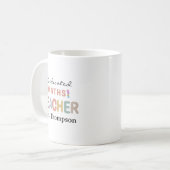 Dedizierter Mathematiklehrer Personalisierter Name Kaffeetasse (Vorderseite Links)