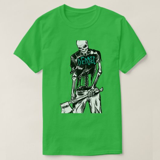 Dedsec Skeleton mit ax T-Shirt (Design vorne)