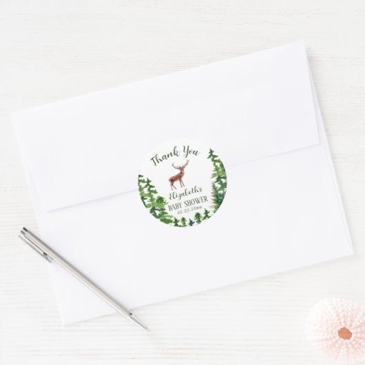 Dee Danke Runder Aufkleber (Umschlag)