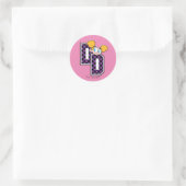 Dee Dee Athletic Letters Graphic Runder Aufkleber (Tasche)