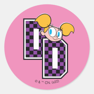 Dee Dee Athletic Letters Graphic Runder Aufkleber