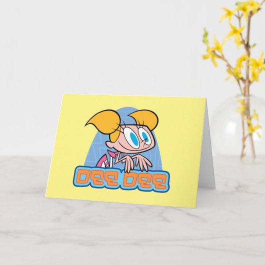 Dee Dee Character Name Graphic Karte (Gelbe Blume)