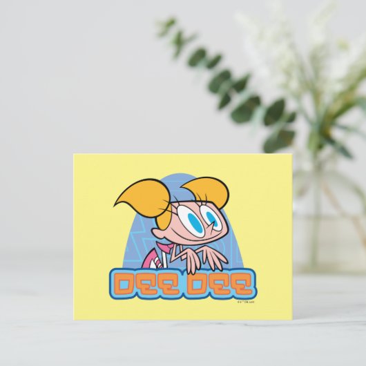 Dee Dee Character Name Graphic Postkarte (Stehend Vorderseite)