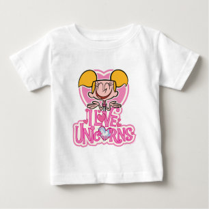 Dee Dee - I Liebe Unicorns Baby T-shirt