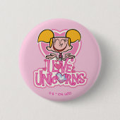 Dee Dee - I Liebe Unicorns Button (Vorderseite)