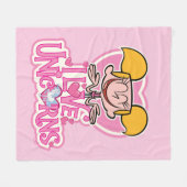 Dee Dee - I Liebe Unicorns Fleecedecke (Vorderseite (Horizontal))