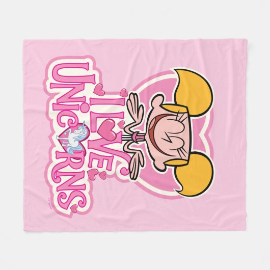 Dee Dee - I Liebe Unicorns Fleecedecke (Vorderseite (Horizontal))