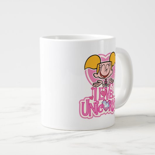 Dee Dee - I Liebe Unicorns Jumbo-Tasse (Vorderseite Rechts)