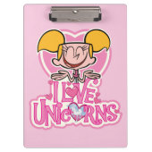 Dee Dee - I Liebe Unicorns Klemmbrett (Vorderseite)