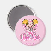 Dee Dee - I Liebe Unicorns Magnet (Vorderseite/Rückseite)