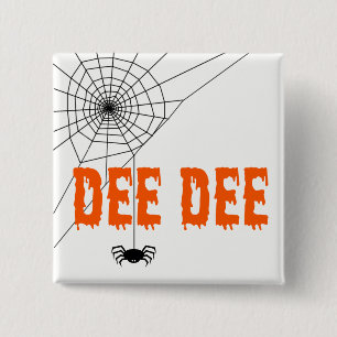 Dee Dee Orange Dripping Schriftart Spider Web Butt Button