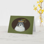 Dee Dee the titmouse greeting card Karte (Gelbe Blume)