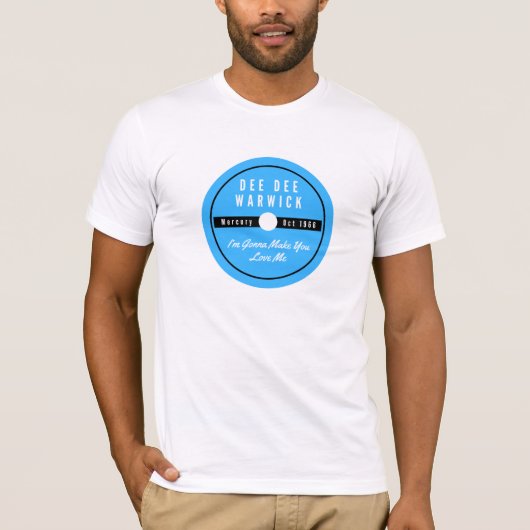 Dee Dee Warwick Blue Vinyl Men's T - Shirt (Vorderseite)