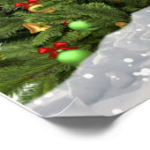 Dee in Forest mit Weihnachtsbaum Holiday Poster (Ecke)