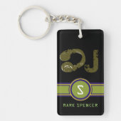 Dee Jay Initial Monogram Schlüsselanhänger (Vorderseite)