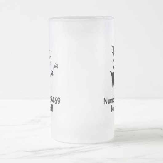 Dee Nr. X für den Start Mattglas Bierglas (Mittel)