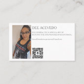 Dee Paranormal Horizontal Business Card mit Foto Visitenkarte (Rückseite)