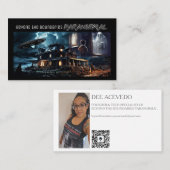 Dee Paranormal Horizontal Business Card mit Foto Visitenkarte (Vorne/Hinten)