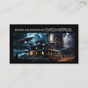 Dee Paranormal Horizontal Business Card mit Foto Visitenkarte