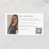 Dee Paranormal Horizontal Business Card with Photo Visitenkarte (Rückseite)