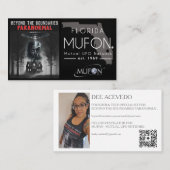 Dee Paranormal Horizontal Business Card with Photo Visitenkarte (Vorne/Hinten)