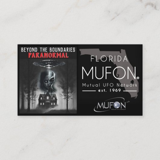 Dee Paranormal Horizontal Business Card with Photo Visitenkarte (Vorderseite)