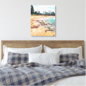Dee Why Sydney Beach Nord Beaches Retroreise Leinwanddruck (Insitu (Schlafzimmer))