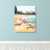 Dee Why Sydney Beach Nord Beaches Retroreise Leinwanddruck (Insitu (Holzboden))