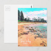 Dee Why Sydney Northern Beaches Retroreise Postkarte (Vorne/Hinten)