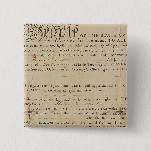 Deed, New York Button (Vorderseite)