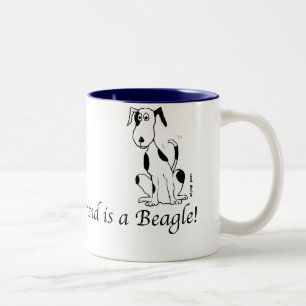 Deefa Hund - mein bester Freund ist ein Beagle Zweifarbige Tasse