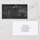 Deejay Disk Jockey DJ Sound Wave Kopfhörer Visitenkarte (Vorne/Hinten)