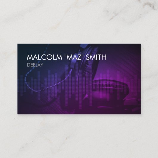 Deejay Disk Jockey DJ Visitenkarte (Vorderseite)