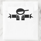 Deejay DJ Rechteckiger Aufkleber (Tasche)