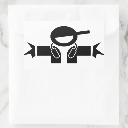 Deejay DJ Rechteckiger Aufkleber (Tasche)