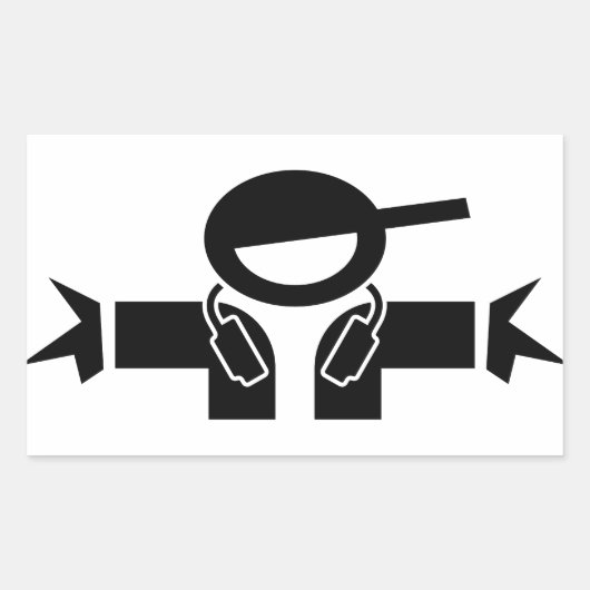 Deejay DJ Rechteckiger Aufkleber (Vorderseite)