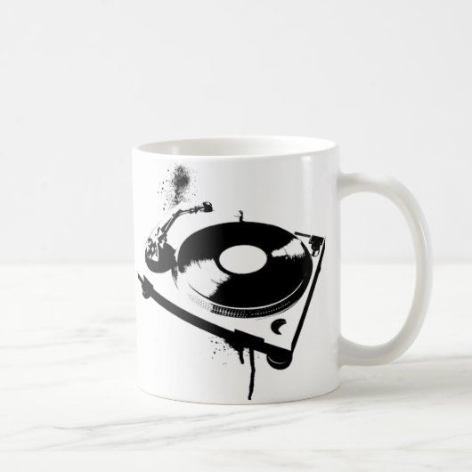 Deejay DJ Turntable Coffee Tasse | Hausmusikgesche (Rechts)
