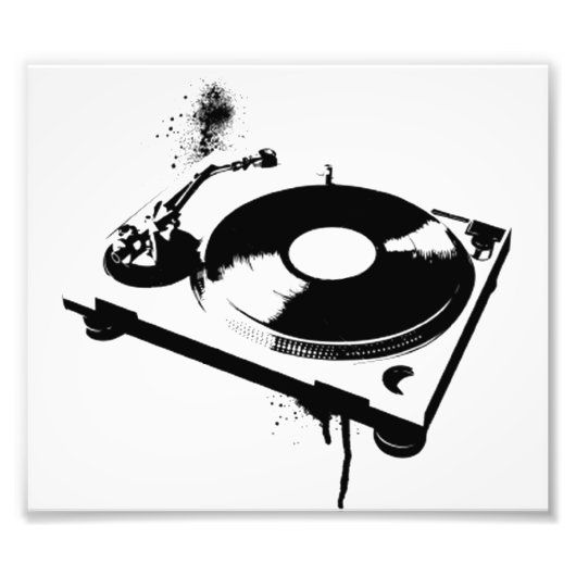 Deejay DJ Turntable Foto Print | Ibiza-Geschenke (Vorne)