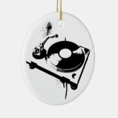 Deejay DJ Turntable | Hausmusikgeschenke Keramikornament (Rechts)