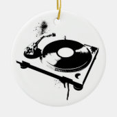 Deejay DJ Turntable | Hausmusikgeschenke Keramikornament (Vorne)