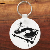 Deejay DJ Turntable Keychain | House Music Gifts Schlüsselanhänger (Vorderseite)