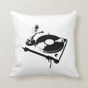 Deejay DJ Turntable Pillow Hausmusikgeschenke Kissen