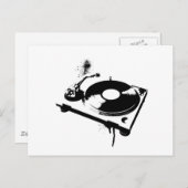 Deejay DJ Turntable Post Card | Hausmusikgeschenke Postkarte (Vorne/Hinten)