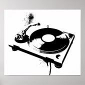 Deejay DJ Turntable Poster | Hausmusikgeschenke (Vorne)