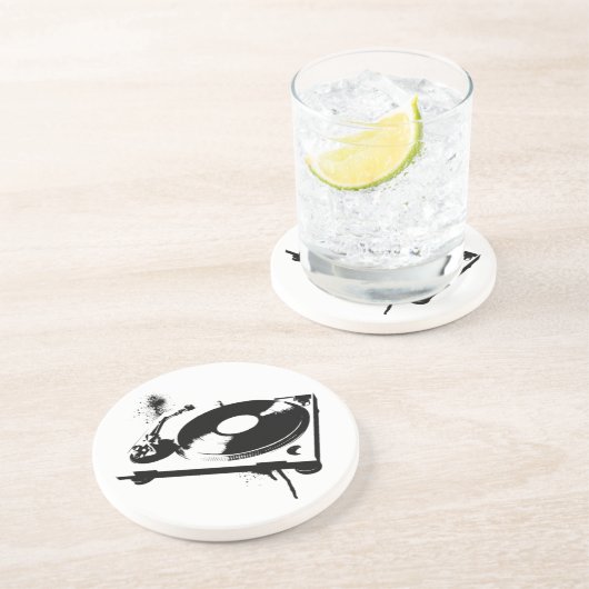 Deejay DJ Turntable Untersetzer | Hausmusikgeschen (Seite)