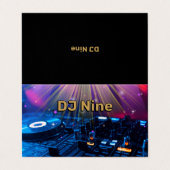Deejay-DJs mischen Musik modernes Musikereignis Visitenkarten (Außenseite Aufgefaltet)